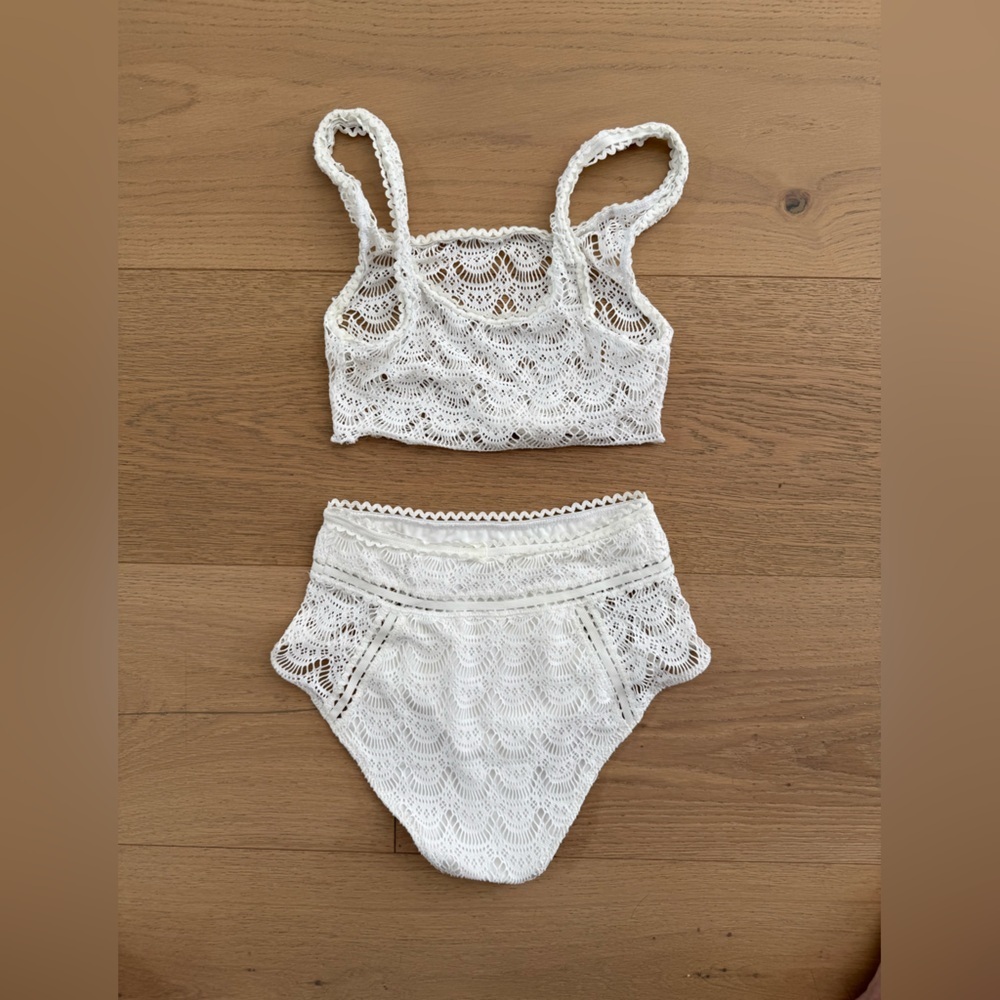 BECCA COLOR PLAY CROCHET 3 Pc BIKINI - 2 Pc Bikini Top + High-Waist Bottom - Picture 11 of 15